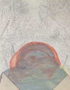 1- Elisa Bertaglia, Brutal Imagination, 27,9x21,5 cm, olio, carboncino, grafite e pastelli su carta, 2016.